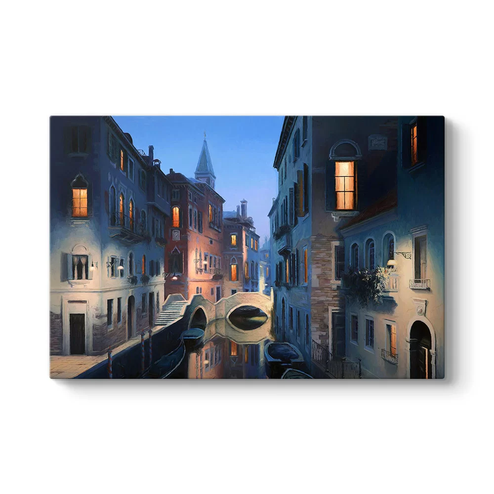 Venedik Gece Işıkları Tablosu - Model 1